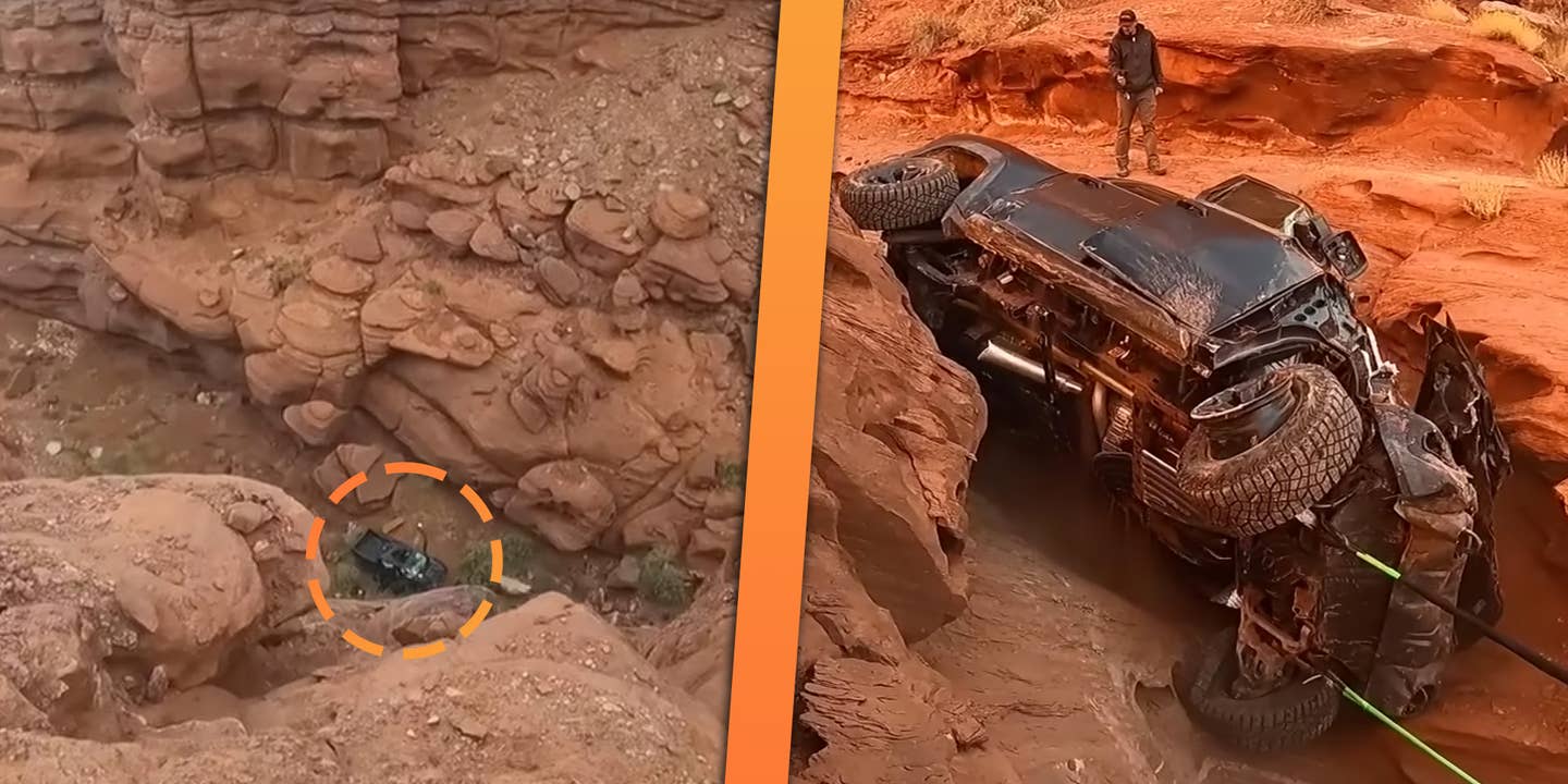 Recovering This Destroyed Ram TRX That Fell Off Moab Cliff Took Creativity